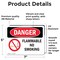 Signmission Flammable No Smoking Danger Sign, Vinyl Decal, 7in W x 5in L, 2PK OS-2PACK-DS-D-57-L-1824 - alternate 3